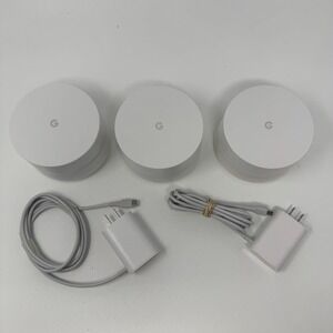 Google WiFi Mesh System AC1304 3 Pack White Dual Band Wireless Router Set